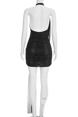 Draped Casual Halter Dress