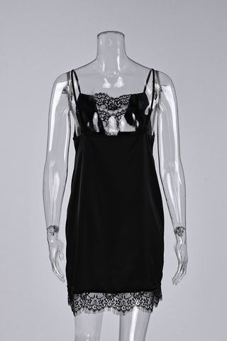 Lace-Trim Slip Dress