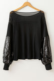 Sequin Sleeve Sweatshirt