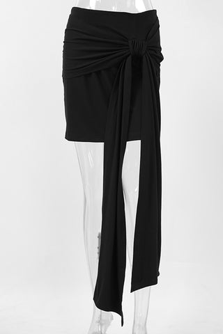 Elegant Wrap Mini Skirt