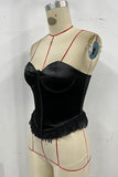 Strapless Lace Trim Camisole