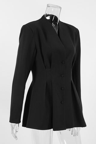 Tailored Button-Up Blazer