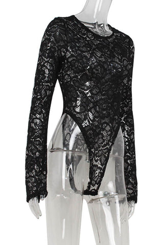Lace Long-Sleeve Bodysuit