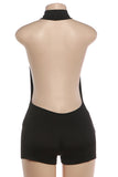 Sleeveless High-Neck Romper