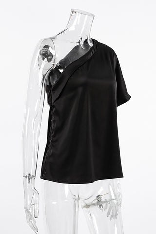 One-Shoulder Elegance T-Shirt