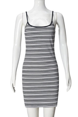 Striped Sleeveless Casual Dress