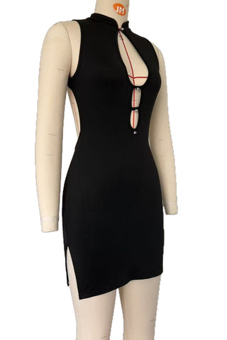 Elegant Keyhole Evening Dress