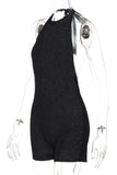 Halter Neck Glitter Romper