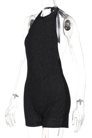 Halter Neck Glitter Romper