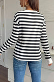 Striped Floral Applique T-Shirt