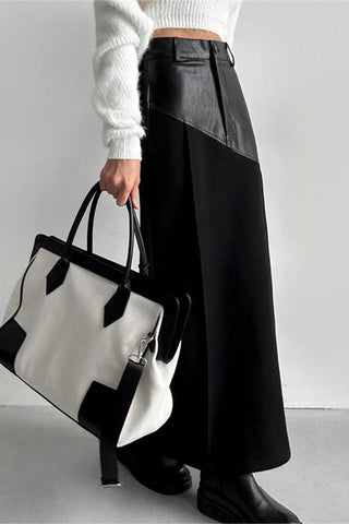 Asymmetrical Waist Maxi Skirt