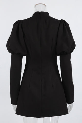 Chic Puff-Sleeve Casual Dress