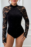 Elegant Lace Sleeve Bodysuit