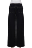 Wide-Leg Straight Jeans