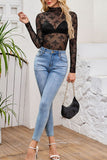 Elegant Long Sleeve Sheer Top