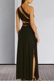 Elegant Cut-Out Evening Gown