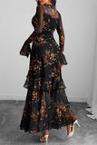 Floral Ruffle Tiered Casual Dress