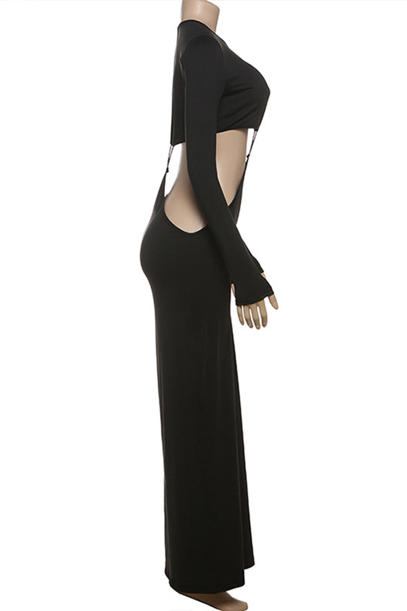 Elegant Cut-Out Evening Dress