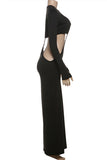 Elegant Cut-Out Evening Dress
