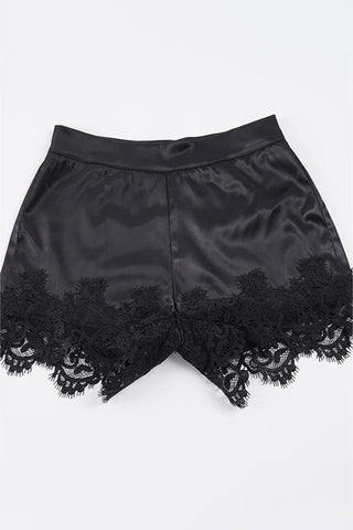 Lace Trim Casual Shorts