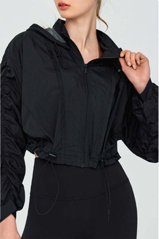 Hooded Drawstring Jacket