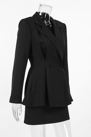 Chic Blazer Skirt Set