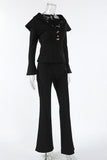 Elegant Button-Front Pants Set