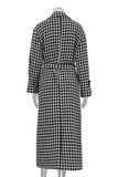 Oversized Houndstooth Long Coat