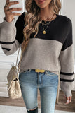 Striped Sleeve Knit Sweater