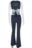 Strappy Zippered Pants Set