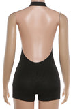 Halter Neck Dotted Romper