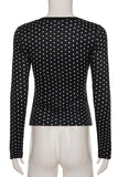 Polka Dot Long Sleeve Blouse