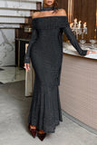 Off-Shoulder Elegant Evening Gown