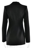 Structured Button-Front Blazer