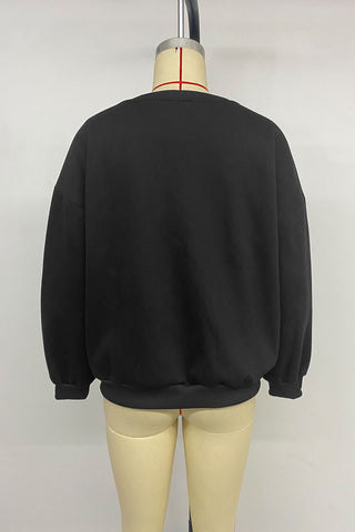 Checkered Bow Accent Sweater