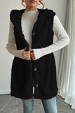 Button-Up Textured Knit Vest