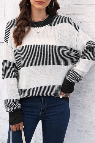 Striped Sweater with Relaxed Fit