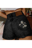 Floral Detail Casual Shorts