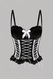 Lace-Up Corset Tank Top