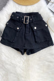 Belted Utility Casual Shorts
