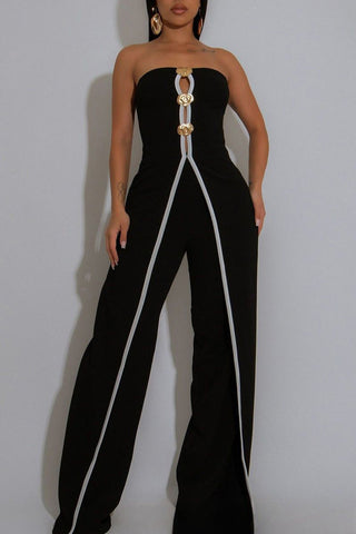Strapless Wide-Leg Jumpsuit