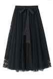 Elegant Tie-Waist Maxi Skirt