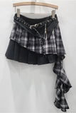 Asymmetrical Layered Mini Skirt