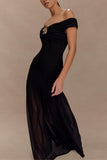 Off-Shoulder Evening Dress