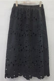 Floral Cutout Maxi Skirt