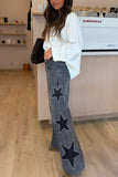 Star-Embellished Straight Jeans