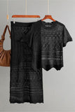 Two-Piece Knitted Skirt Set
