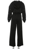 Casual Zipper-Front Pants Set