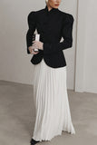 Elegant Puff-Shoulder Blazer