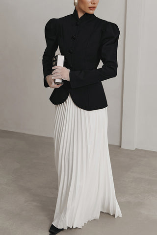 Elegant Puff-Shoulder Blazer